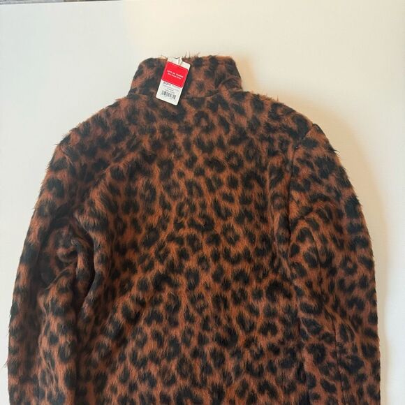 Marine Layer Stephanie Cocoon Coat Womens Small Wool Cheetah Collar Pockets size - Picture 6 of 6